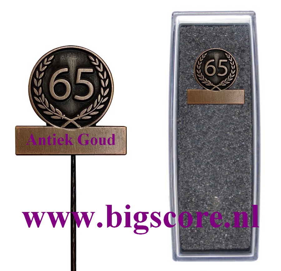 65 jaar Jubileumspeldje Artnr. 56
